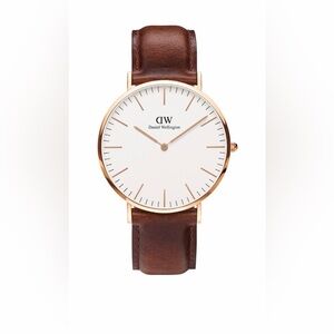 Daniel Wellington Men's Classic Mawes Brown Leather Watch 40mm